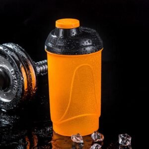 bpa free 20oz protein shaker bottle with mixing agitator