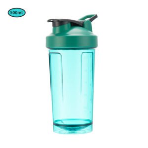 Home 500ml bpa free plastic reusable sports water bottle & protein shaker